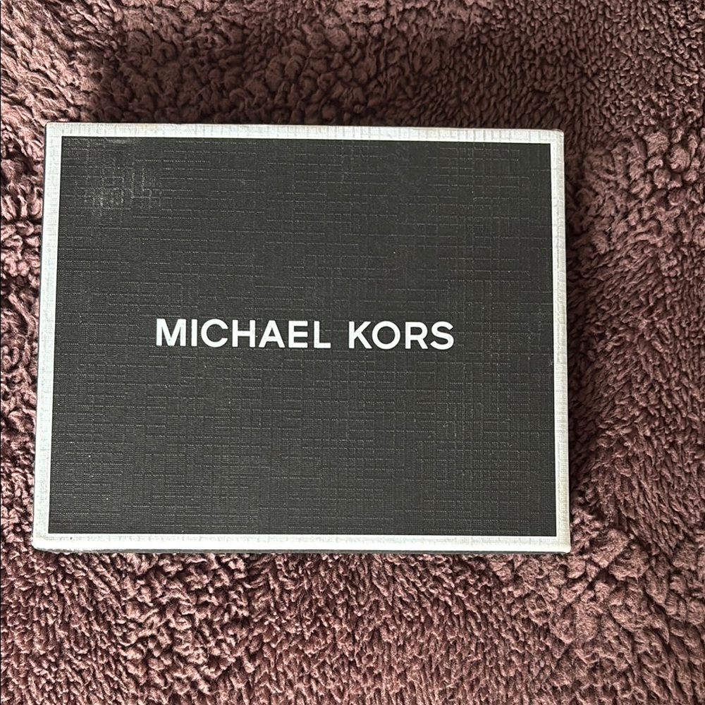 Michael Kors Black, Red, and Silver Slim Bifold Wallet